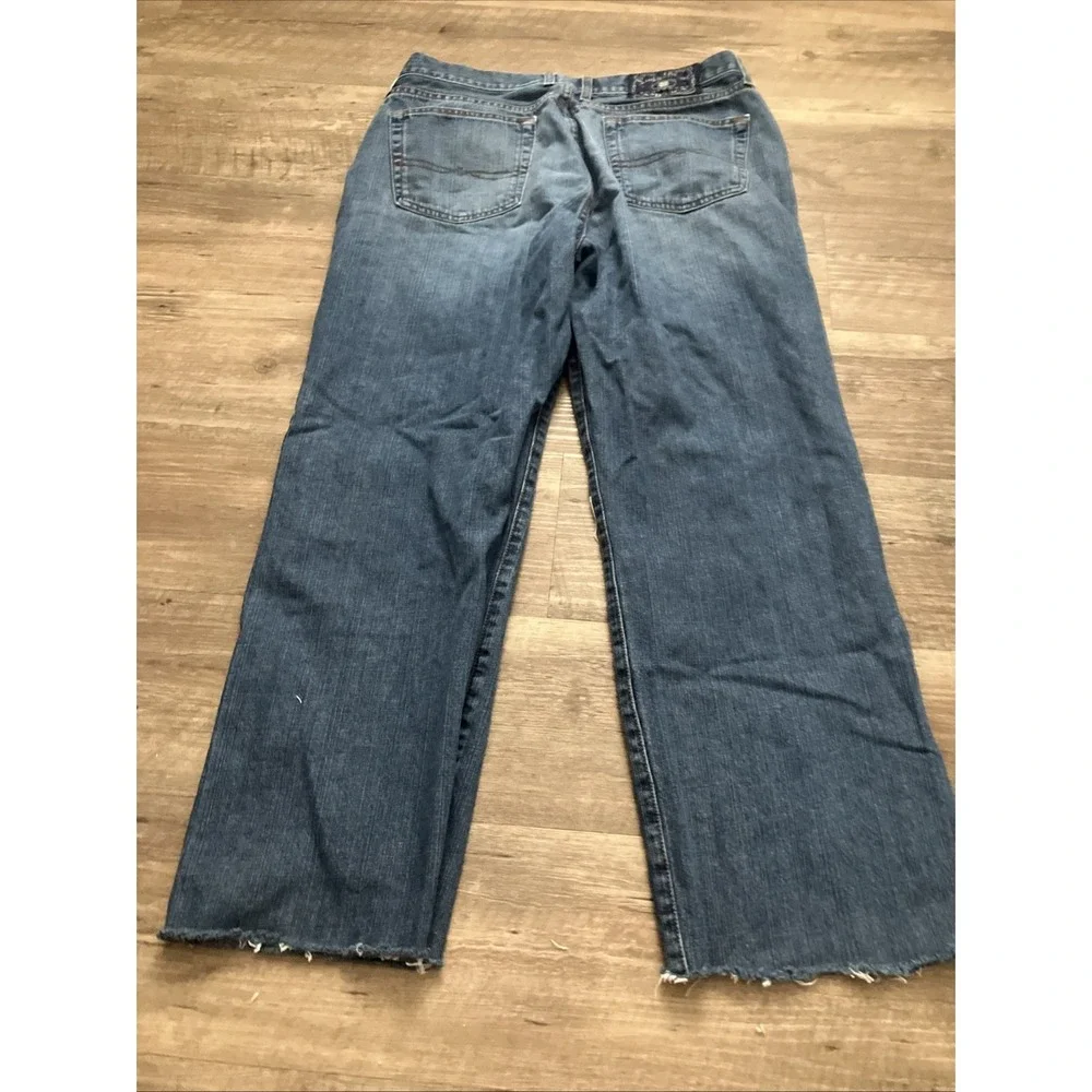 Lucky Brand Dungarees Mens Classic Fit Regular Jeans 36/29 Blue Raw Gem Cut Read